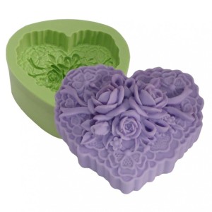 MOLDE CORAÇÃO COM LAÇO E RENDAS - 7343