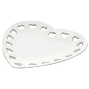 PORTA ANEL CORAÇAO BRANCO G. 23x22CM - REF.8370