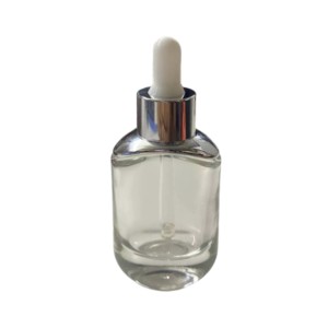 VIDRO CONTA GOTA  LUXO PRATA - 30ML