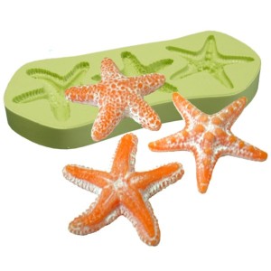 MOLDE DE SILICONE ESTRELA DO MAR 3CAV. - 2534