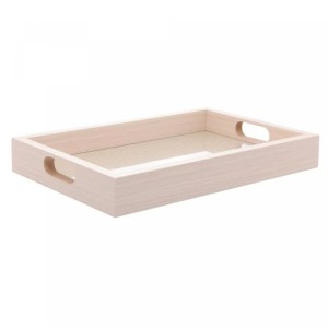 BANDEJA RETANGULAR DE MDF COM FUNDO TRESSE 30CM X 4CM X 20CM - Ref. 5675
