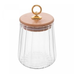 POTE DE VIDRO COM TAMPA DE BAMBU CLASSIC 650ML REF. 20668